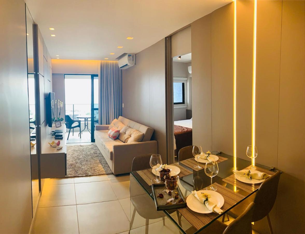 Luxo 1406 - Quarto E Sala Com Varanda Frente Mar Ponta Verde Maceió Exteriér fotografie