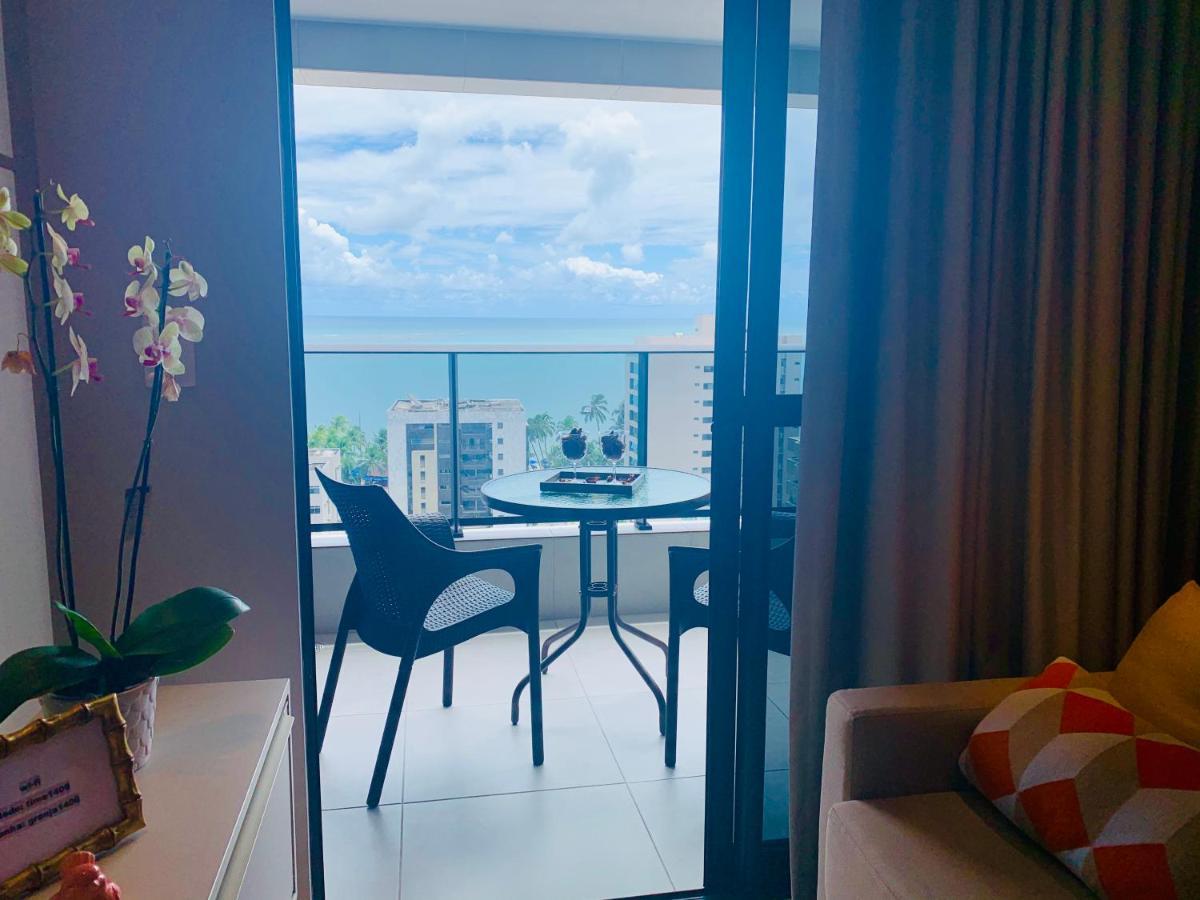 Luxo 1406 - Quarto E Sala Com Varanda Frente Mar Ponta Verde Maceió Exteriér fotografie