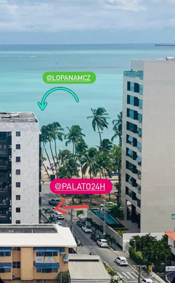 Luxo 1406 - Quarto E Sala Com Varanda Frente Mar Ponta Verde Maceió Exteriér fotografie
