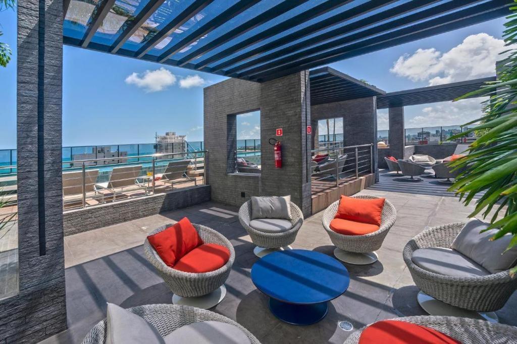 Luxo 1406 - Quarto E Sala Com Varanda Frente Mar Ponta Verde Maceió Exteriér fotografie