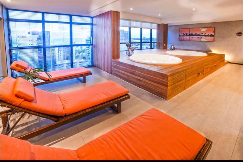 Luxo 1406 - Quarto E Sala Com Varanda Frente Mar Ponta Verde Maceió Exteriér fotografie
